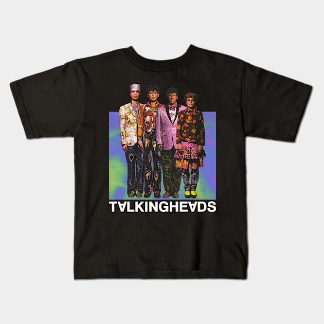 Vintage Talking Heads Kids T-Shirt by bambangbuta